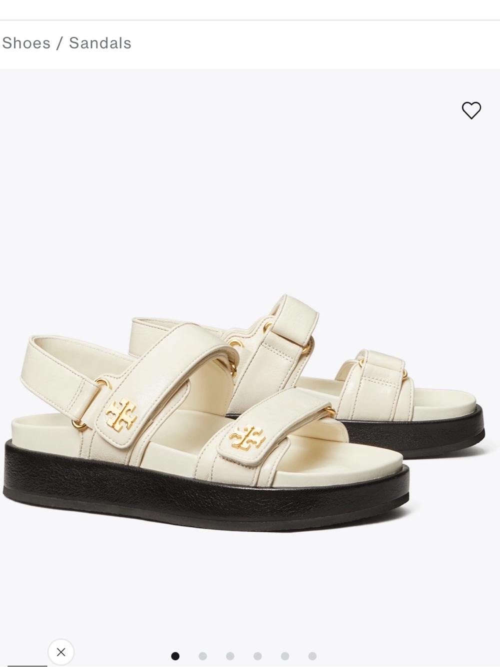 Tory Burch New Ivory Kira Sport Sandal